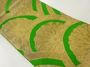 アンティーク　波に菊模様織出し袋帯（材料）